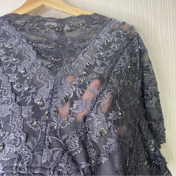 Marina Lace Sequined Stretch Body Con Formal Dress Size 22W - Picture 11 of 14